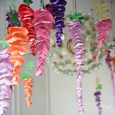 Hanging Wisteria Paper Decor