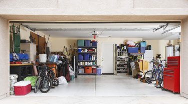 Inside of an organized garage