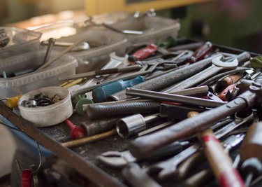 Dirty workshop tools