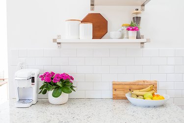 open kitchen shelving