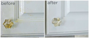 how to clean grease from kitchen cabinet doors