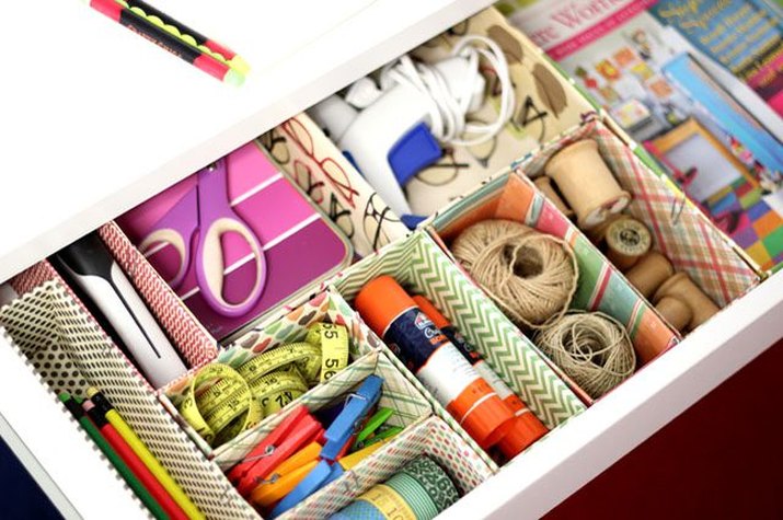 DIY Desk Drawer Organizers