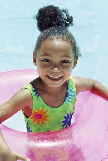 Girl in a swimming pool