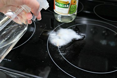 how to clean melted plastic off a stovetop burner