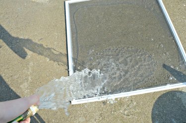 Rinse screens with water and let dry