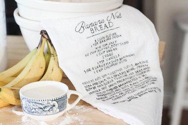 Recipe towel art