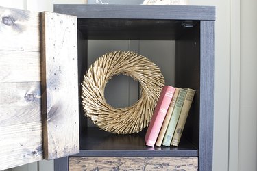 Inside of Ikea Hack DIY Cube Shelves with Doors