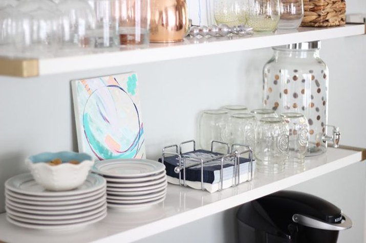 Modern kitchen shelving