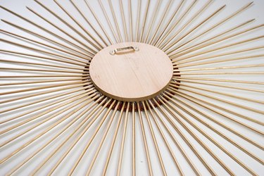 This sunburst mirror design is composed of 64 spokes