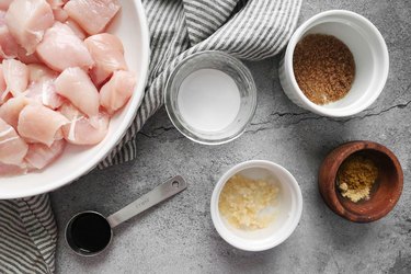 Ingredients for Thai chicken satay