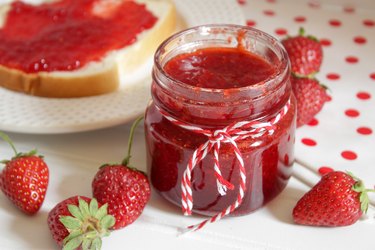 Ruby red and mouth-watering sweet, strawberry jam is a summertime treat!