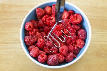 Ruby red and mouth-watering sweet, strawberry jam is a summertime treat!