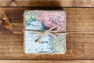 DIY Map Coasters