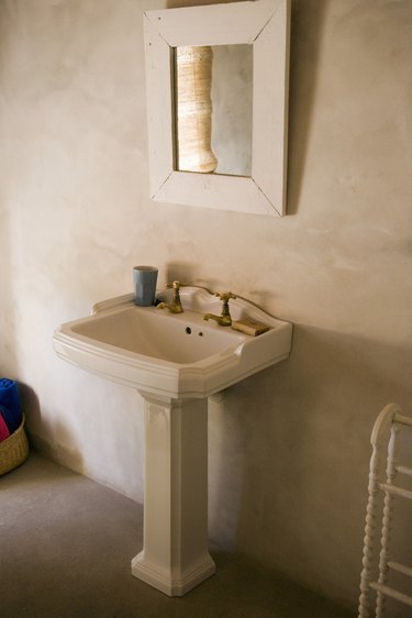 Vanity in bathroom