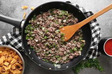 Cook ground beef