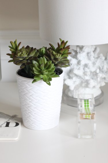 Faux succulent pen planter