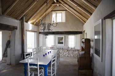 Interior of rustic home