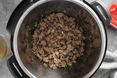 Cook ground turkey or beef