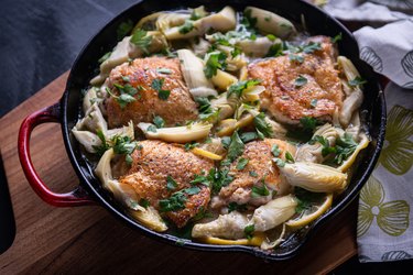 Lemon Artichoke Skillet Chicken Recipe