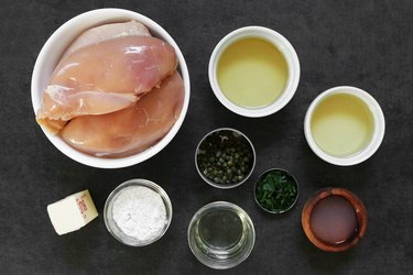 Ingredients for chicken piccata