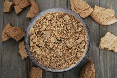 Gingersnap cookie crumbs