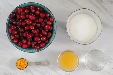 Ingredients for orange cranberry sauce