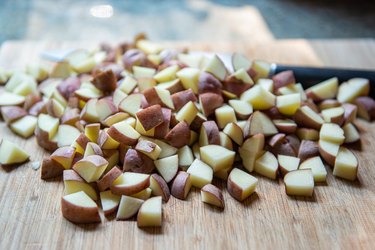 Chopped potatoes