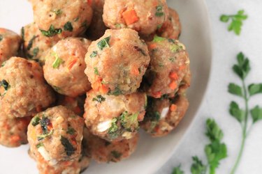 Loaded turkey and veggie meatballs