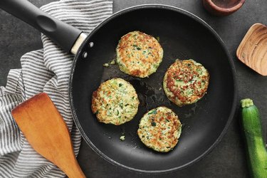 Cook zucchini fritters