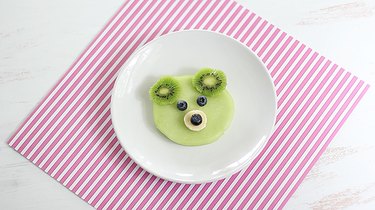 Plated bear face fruit snack