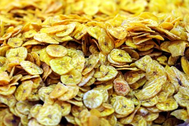 Banana chips at a stall