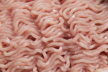 Raw hamburger texture