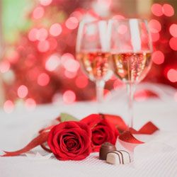 A romantic meal set by a romantic centerpiece can be a highlight of Valentine's Day.