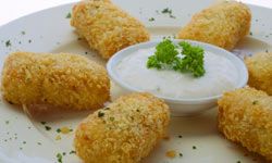 Croquettes are typically best served hot and with a sauce.