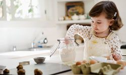 This little girl is, no doubt, using the best possible ingredients.