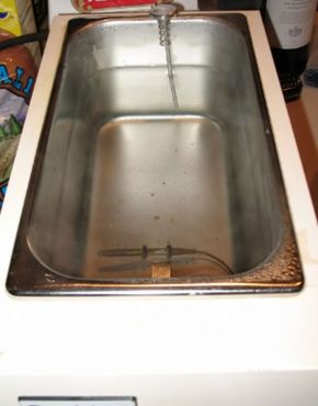 A water bath is used when cooking foods that require a moist cooking environment.