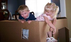 It may look like fodder for the recycling bin, but this box is actually a magical castle.