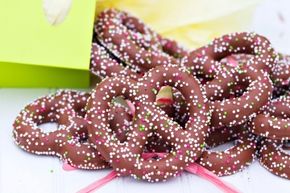 Chocolate-covered pretzels: a favorite snack of sweet/salty aficionados.