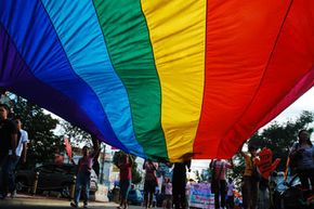 If your gay teen wants you to get involved, join him or her at a PRIDE march.